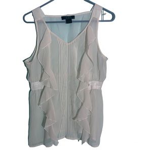 5 for 20 Bella Rodriguez sheer ruffle sleeveless blouse